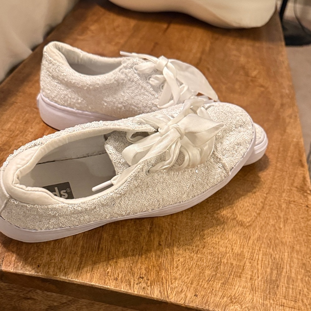 Keds Alley white lace up bridal sneakers